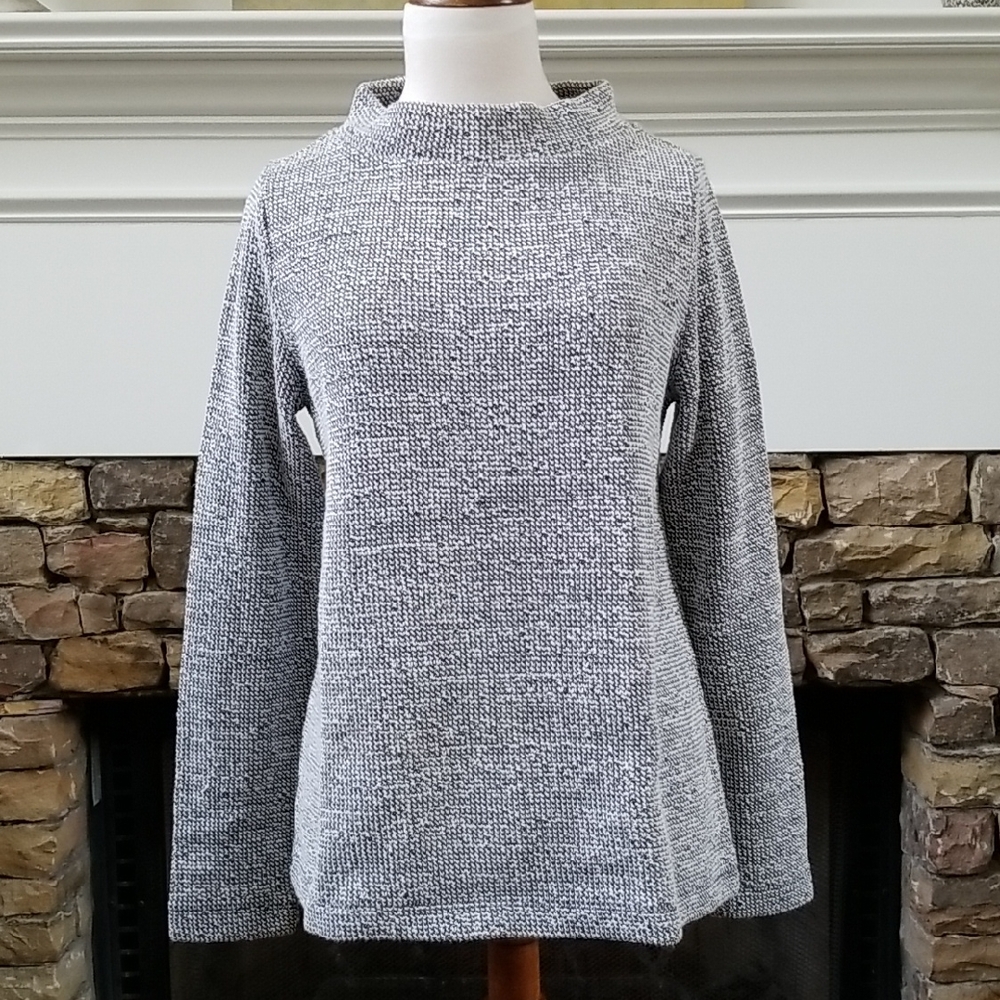LOFT Mock Neck Textured Knit Sweater